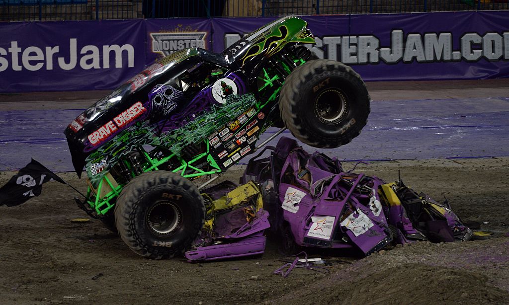 monster jam cars crushed