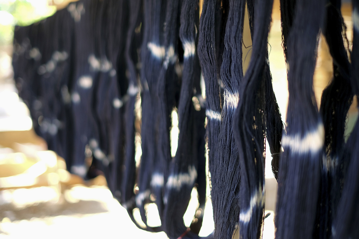 handspun cotton hanging to dry fear of strings Linonophobia
