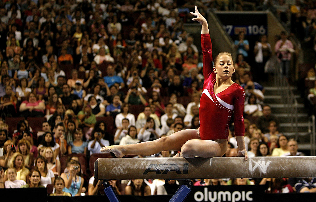 Shawn Johnson On The Balance Beam 