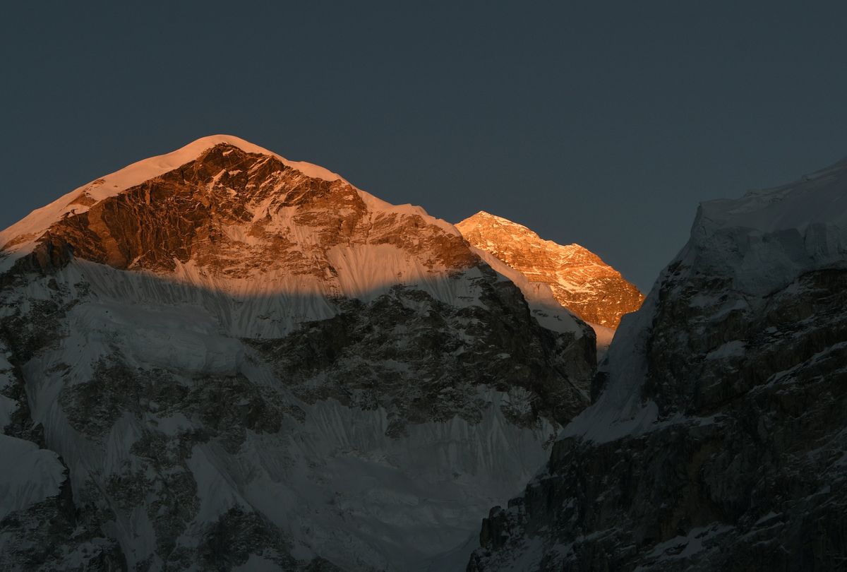Everest is seen at dusk