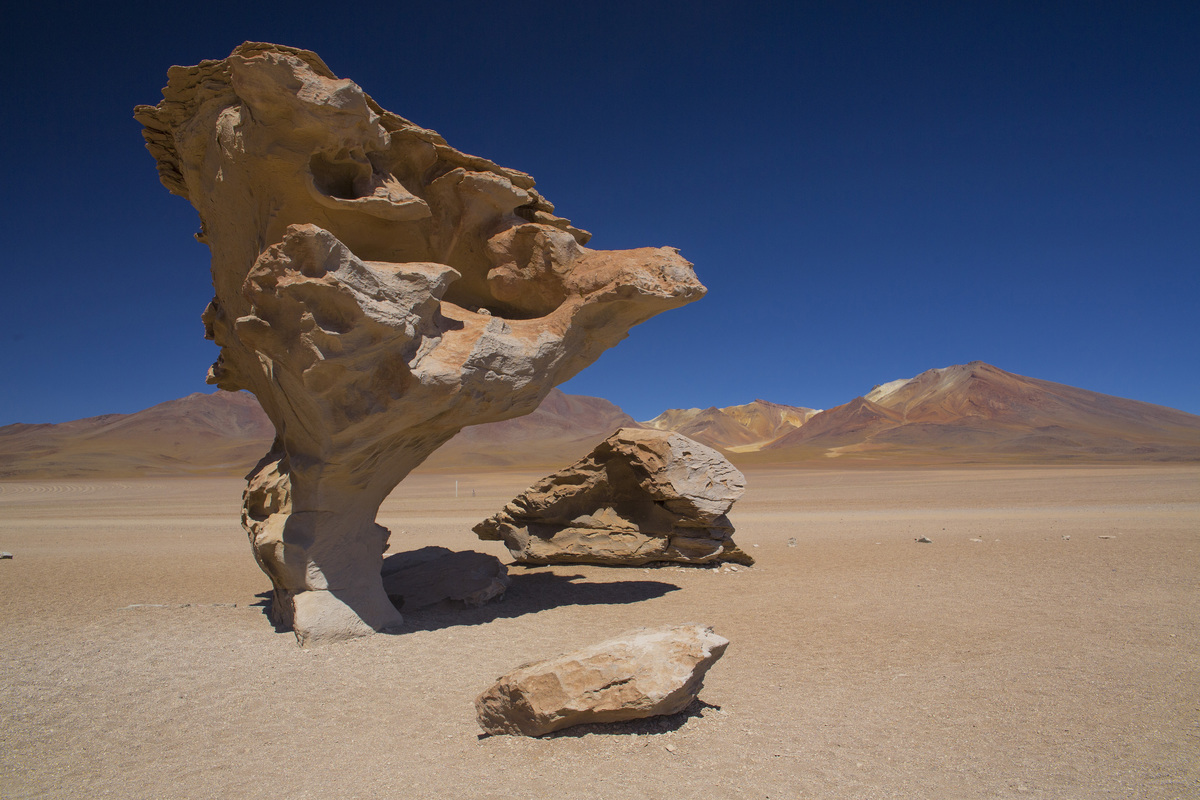 Arbol de Piedra stone tree in the Siloli Desert.