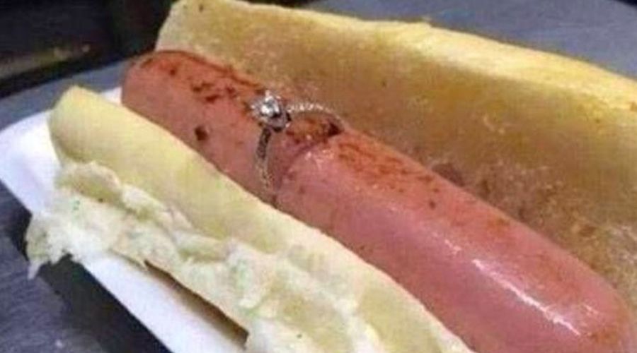 wedding dog hot dog ring