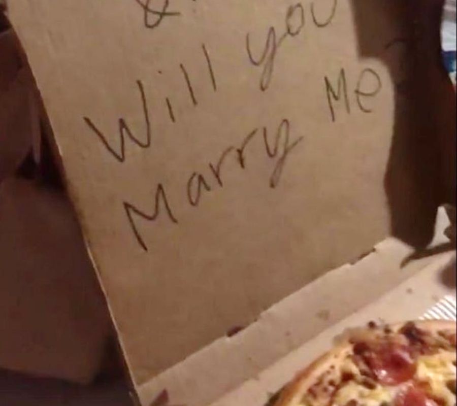 pizza proposal pineapple pepperoni