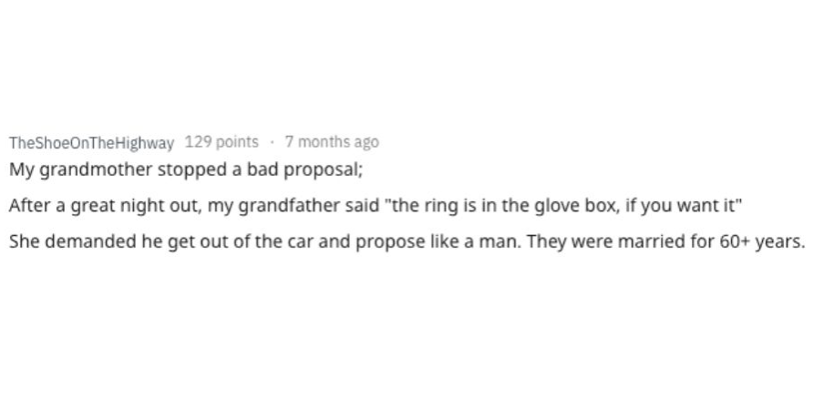 proposal reddit grandma
