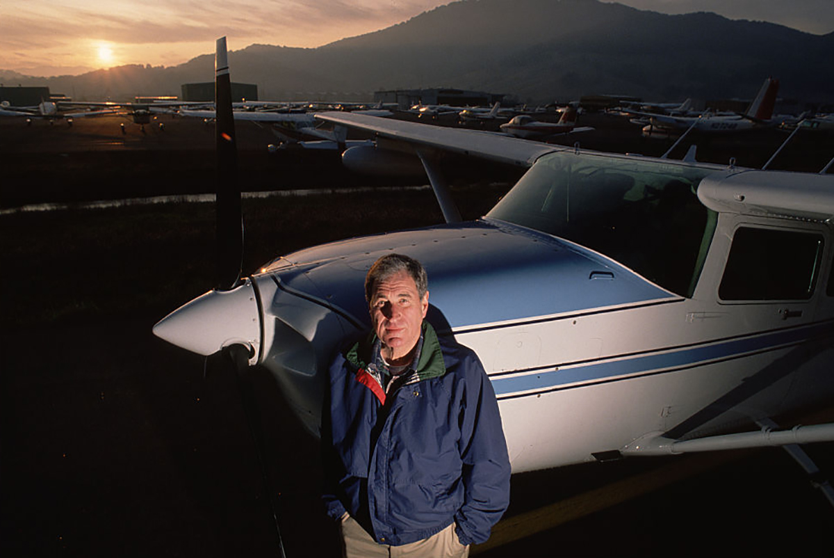 Ray Dolby and his plane
