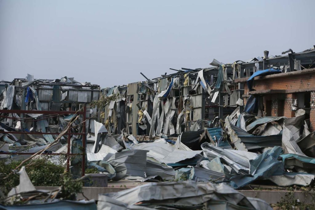GettyImages-1159998668 Debris of collapsed houses is seen after a tornado hit the area