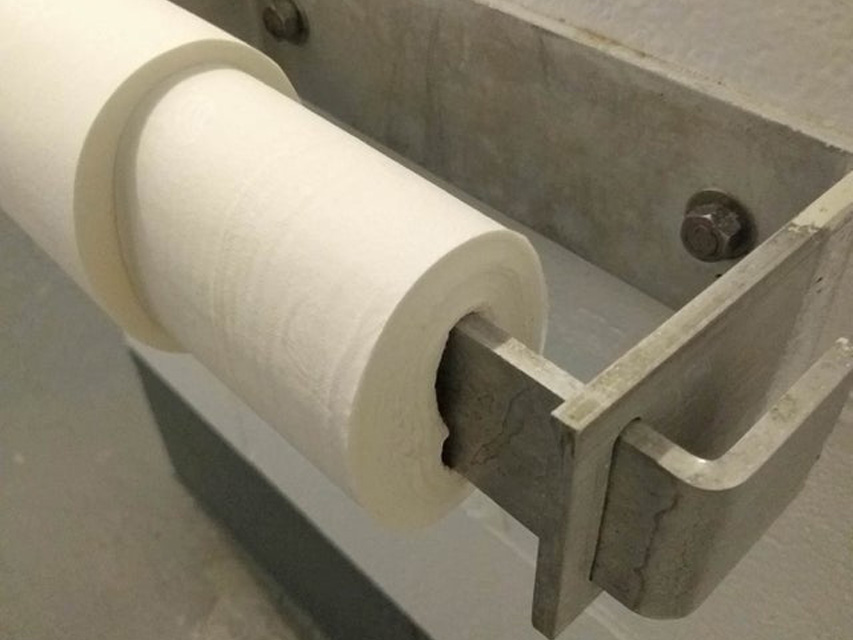 No spin with this toilet paper, just rip and hope for the best 