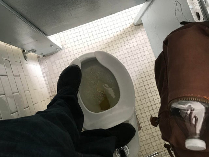 Stall too Small for use, one must stand to use