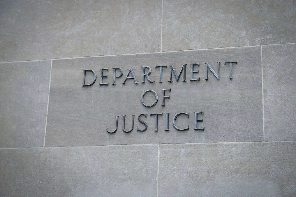Department of Justice sign 