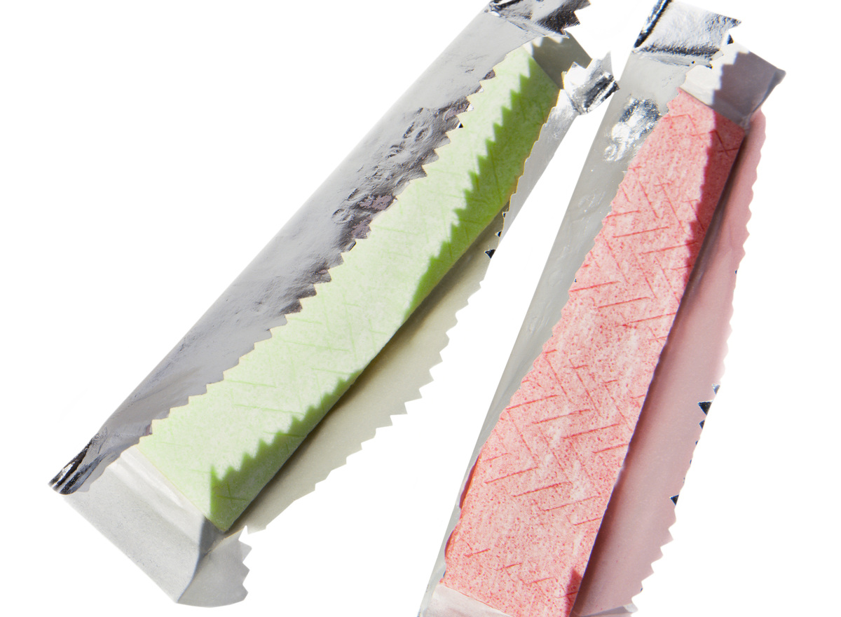 two sticks of gum