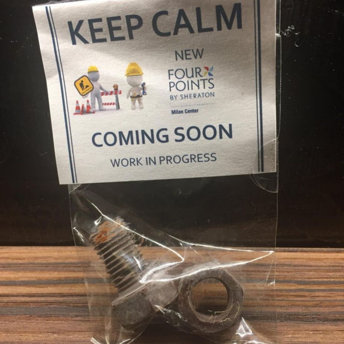chocolate from hotel during construction