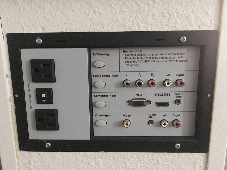 controls on the side of the TV rather than hidden behind