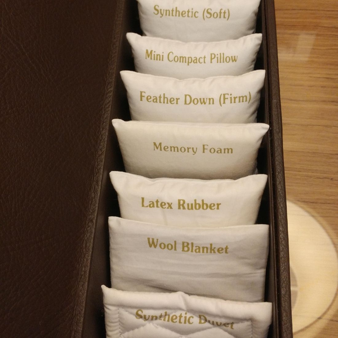 pillow menu in hotel