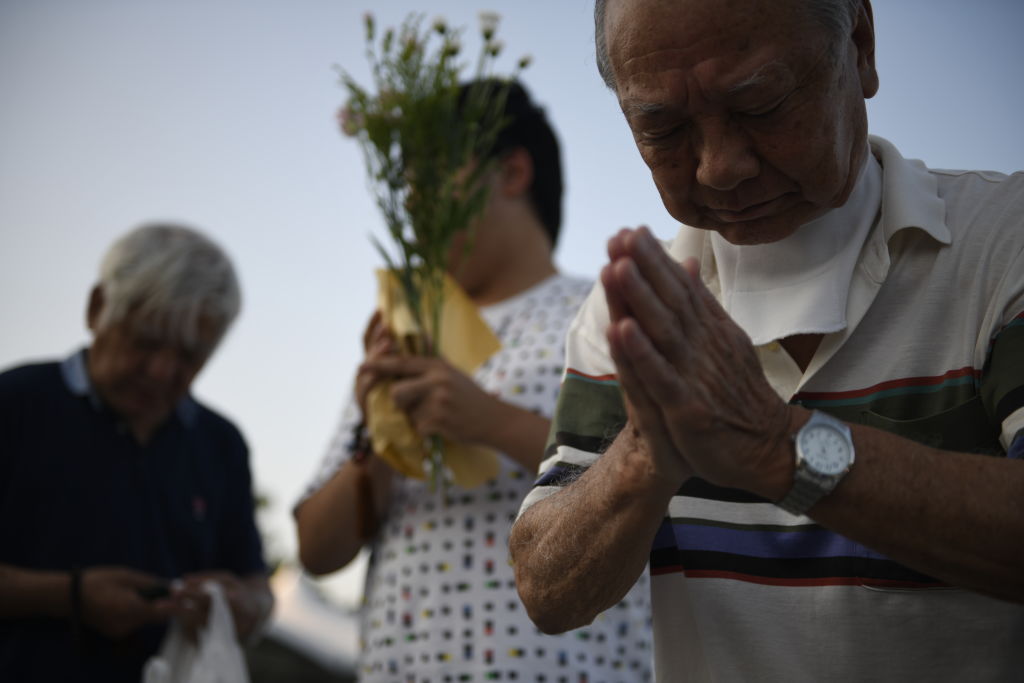 a man praying