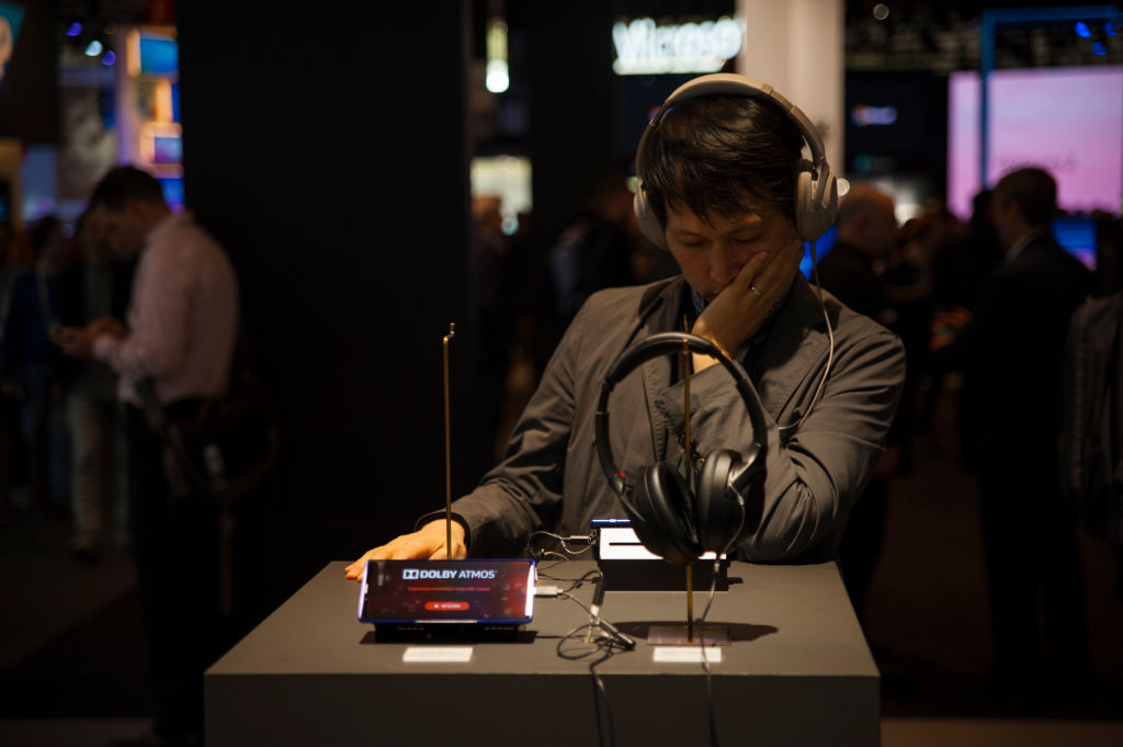 a man at a sony store