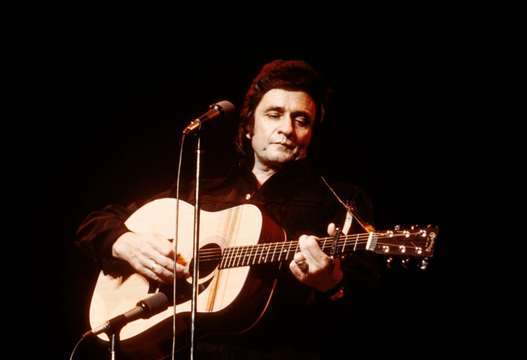 Johnny Cash playing 