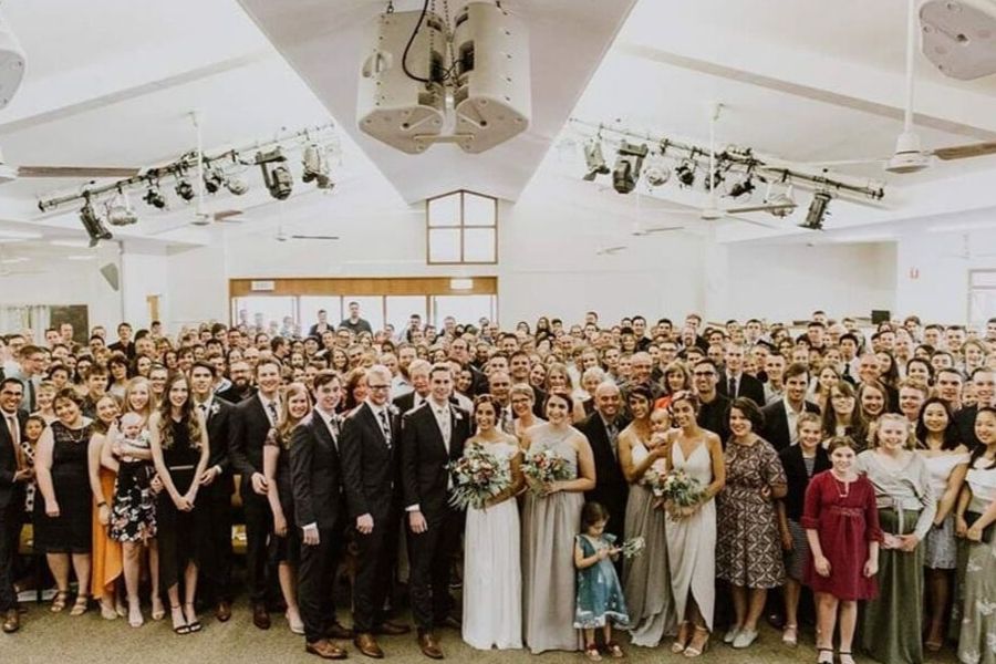 wedding photos in the back