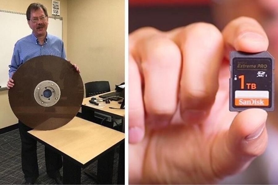 big hardrive and little hard drive