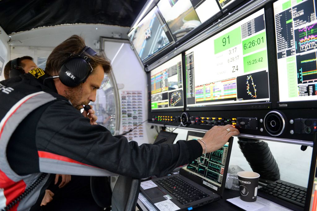 A Member Of Air Traffic Control Talks Into His Headset