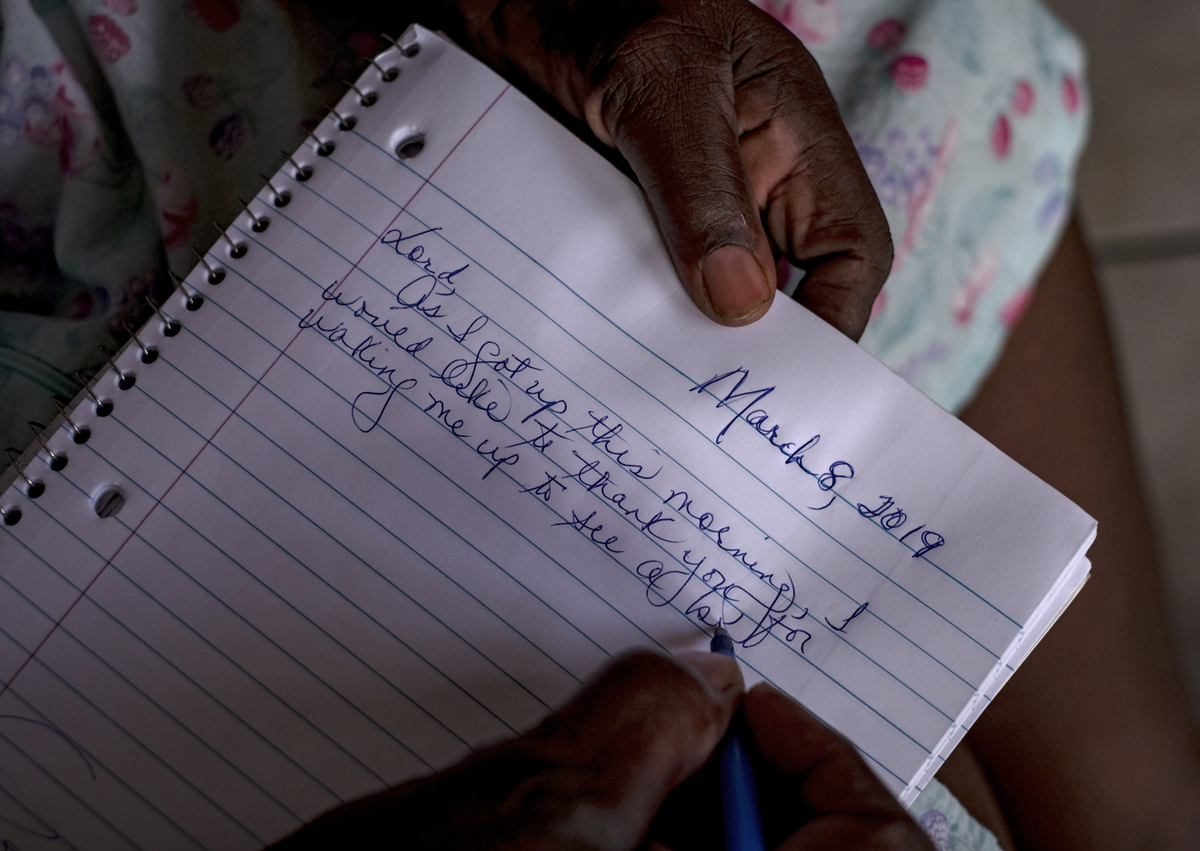 Sheila Freeman writes a note to God