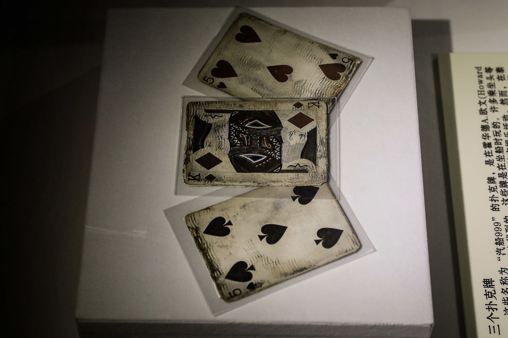 playing cards recovered from the Titanic disaster