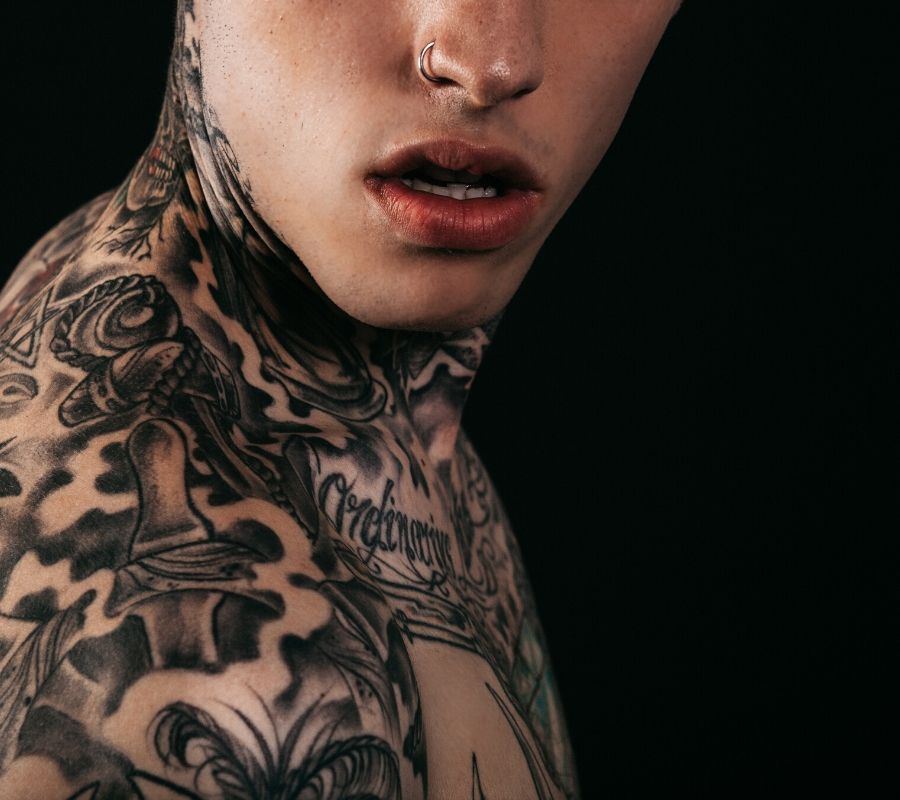 close up of a guy's mouth