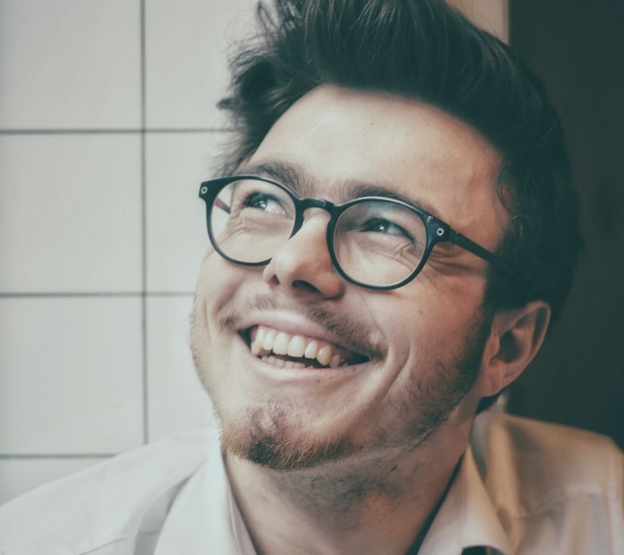 person with a big smile