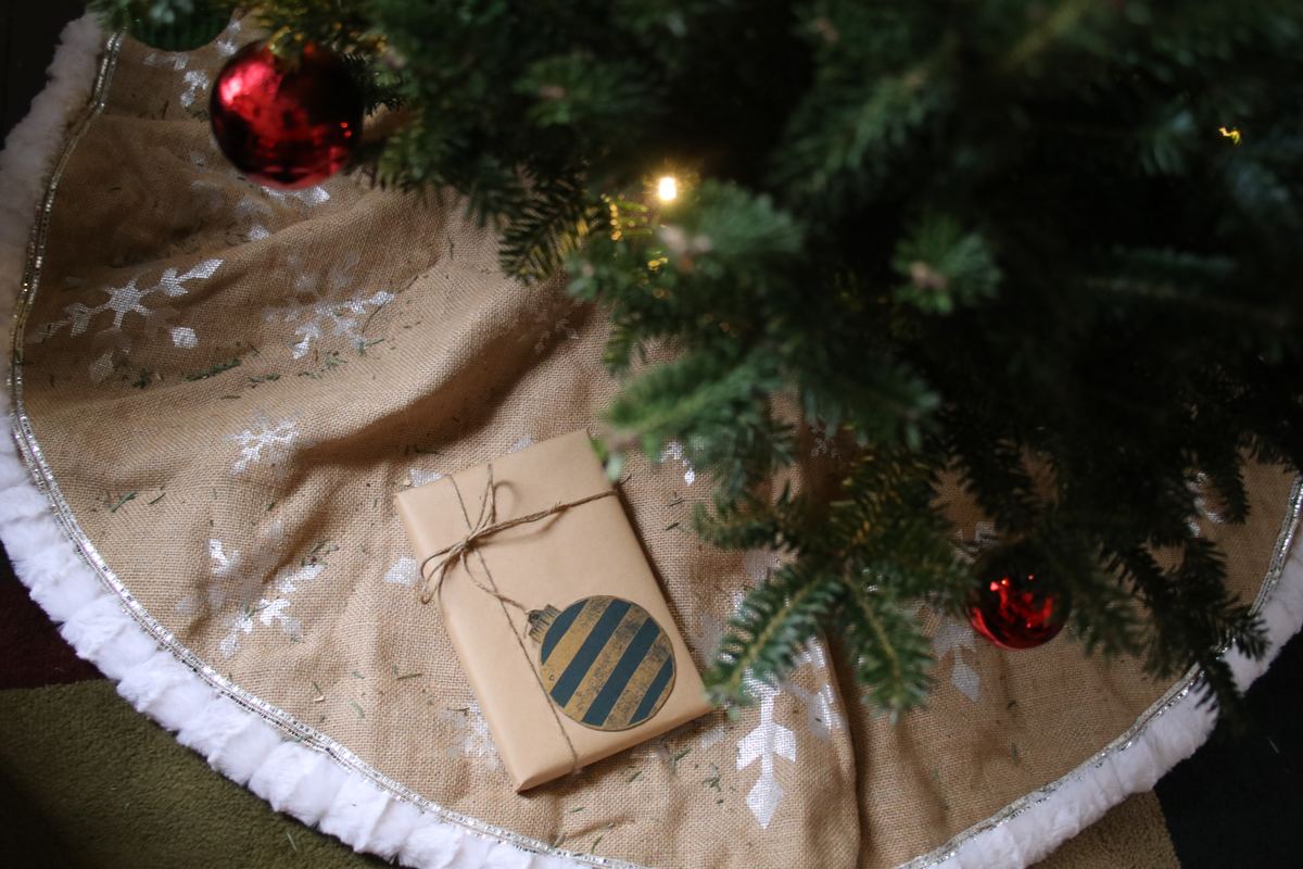 christmas tree ornaments on it