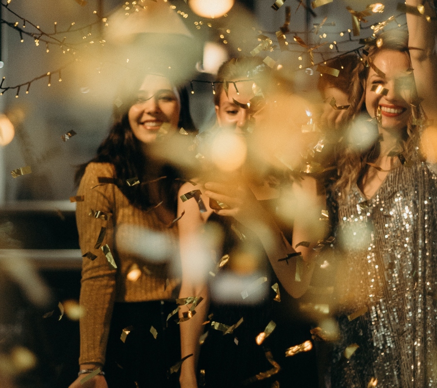 women partying together