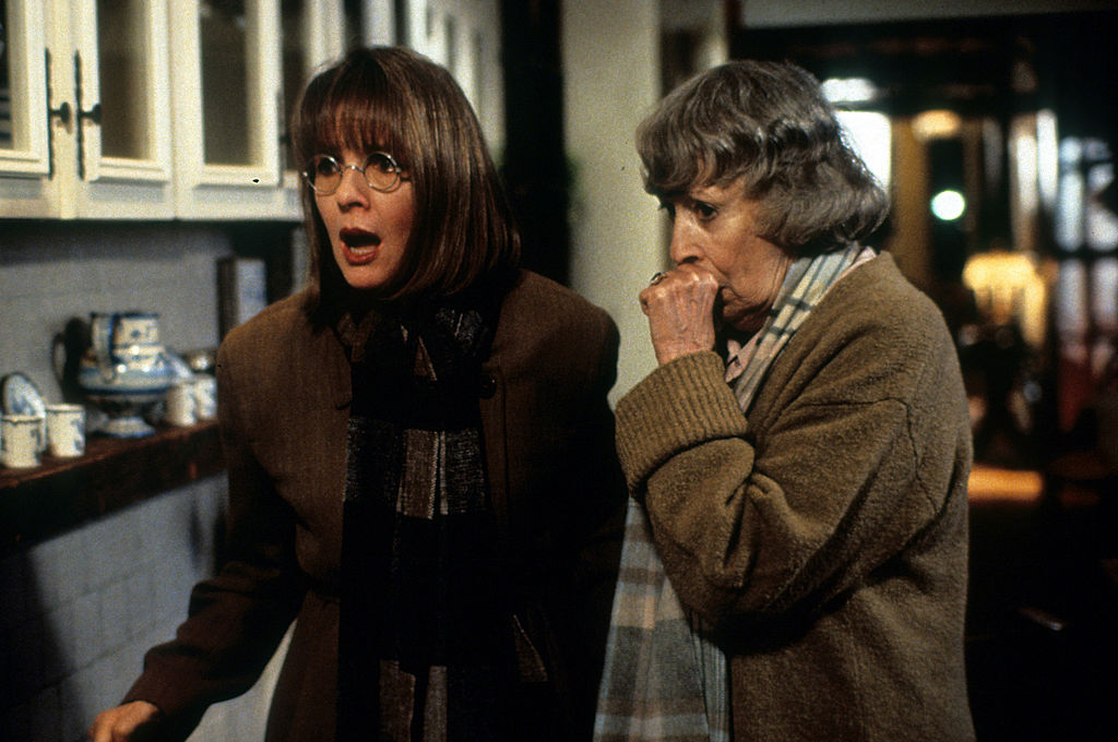 Diane Keaton looks shocked in a still from First Wives Club.