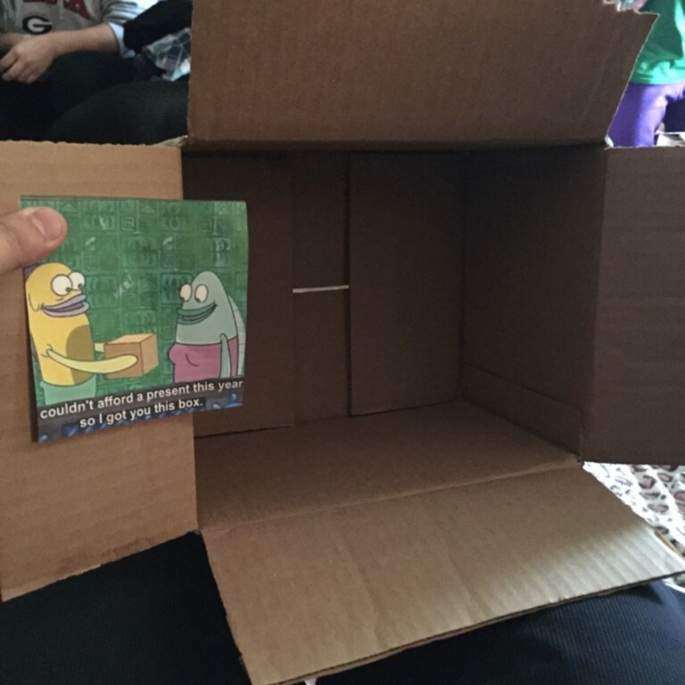 the sibling that couldn't afford a present