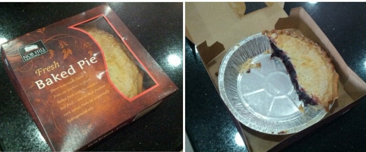 fresh baked pie half eaten