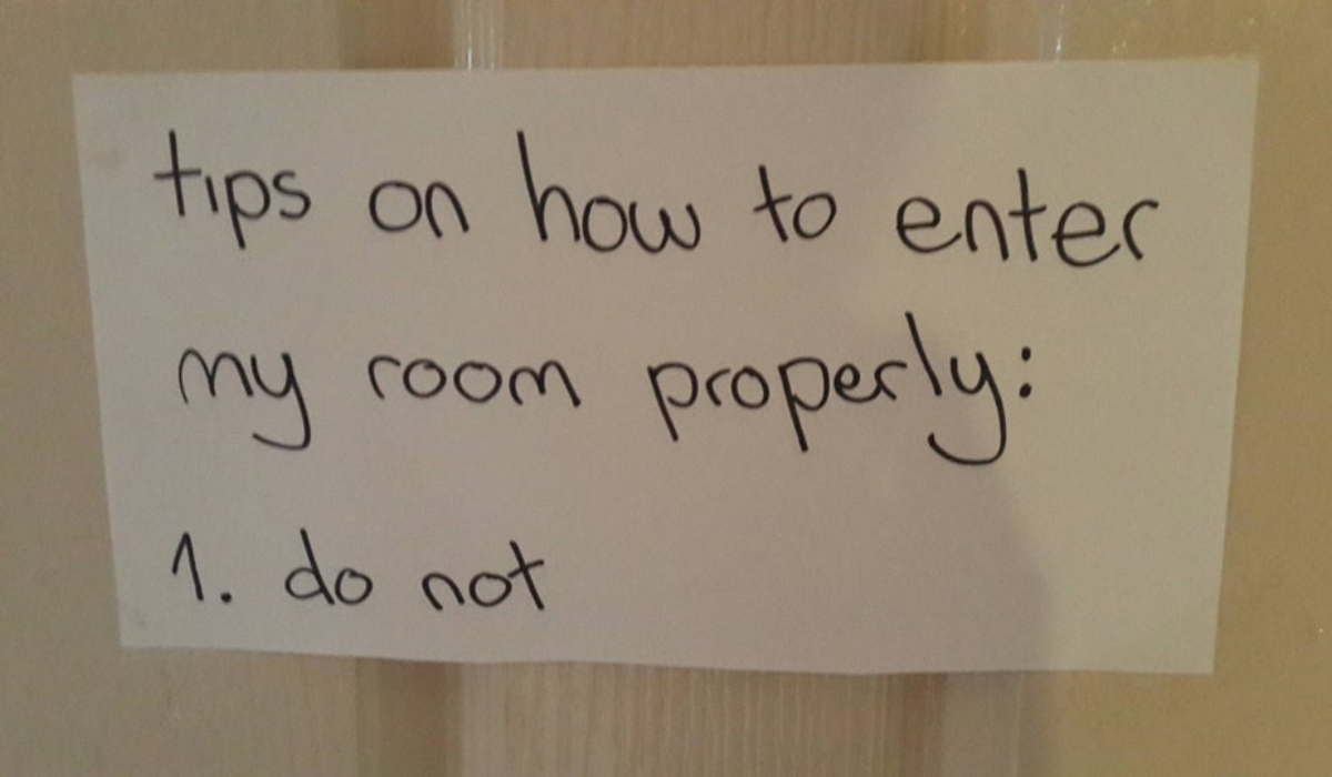 how to enter a room: don't