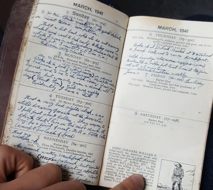an old diary from 1941