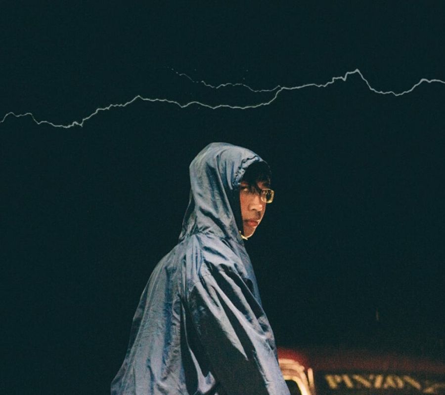 a person got their photo taken just as lightening hit