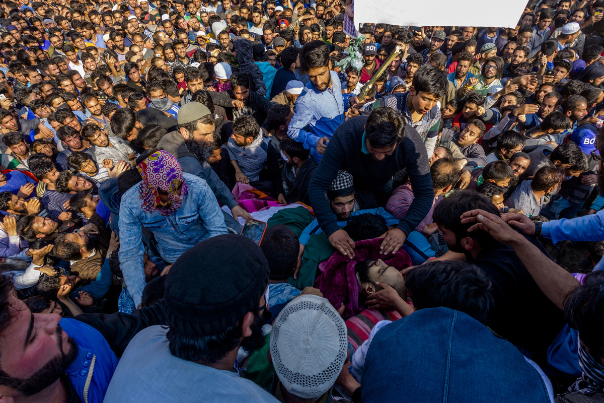 Violence In Kashmir group of people