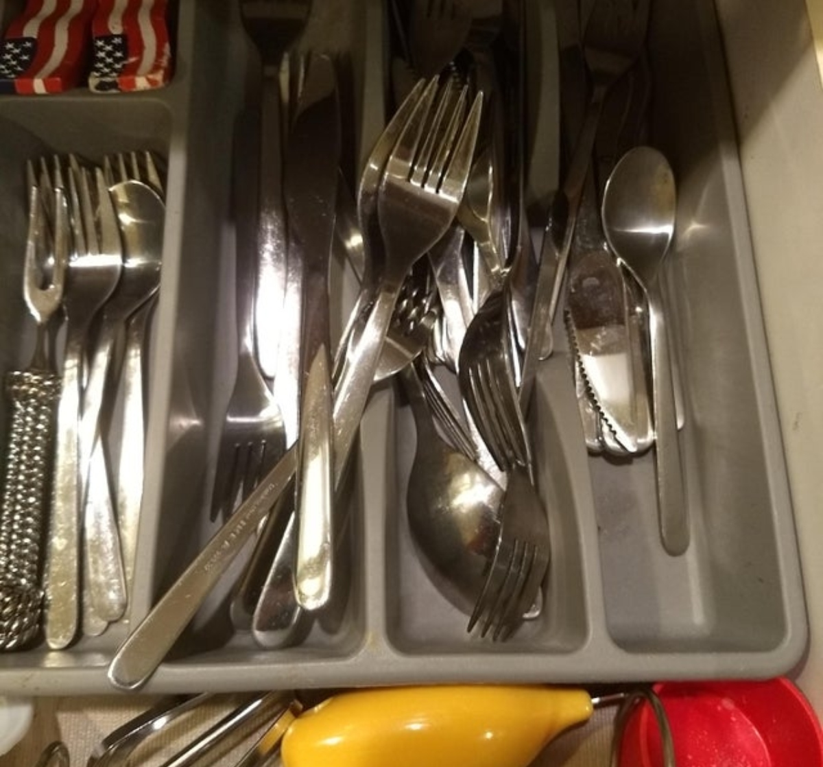 silverware in drawer