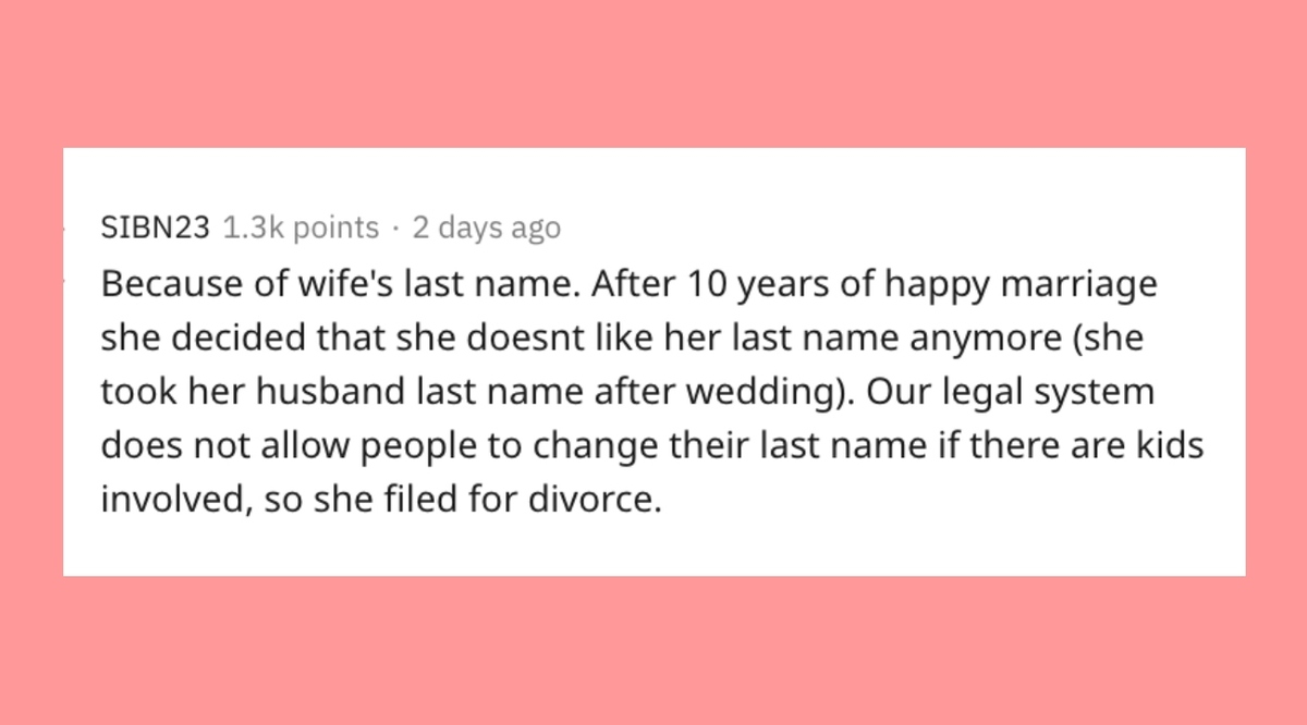 wifes last name hated it