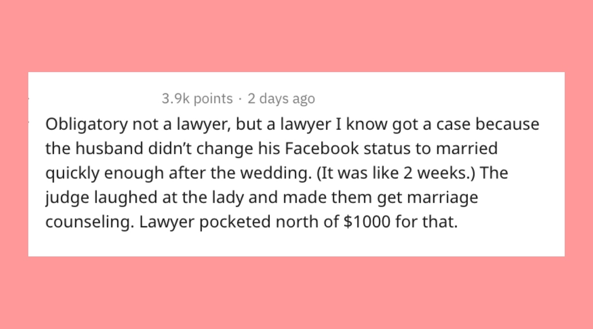 the facebook status change