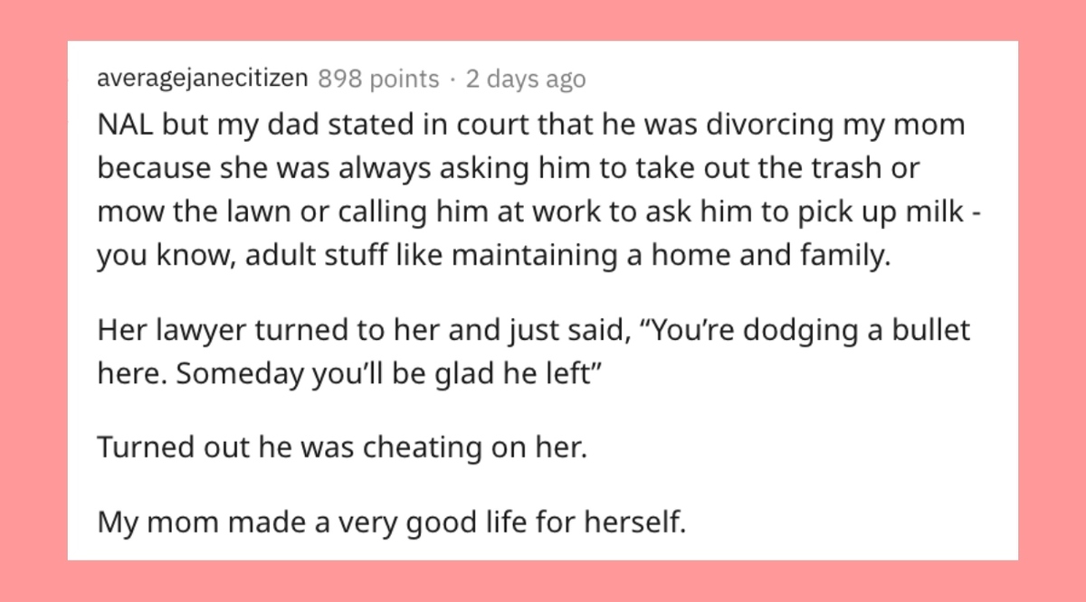 dad divorced mom court