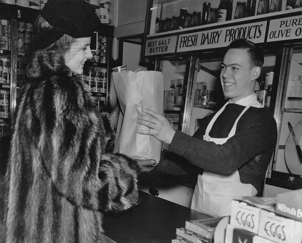 Woman dressed up at store