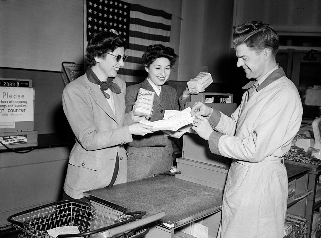 Shoppers with coupons