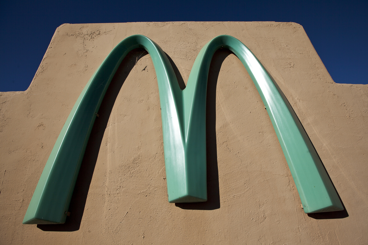 MCdonald's in sedona with turquoise arches