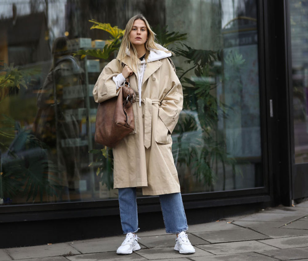 Carrying a large handbag