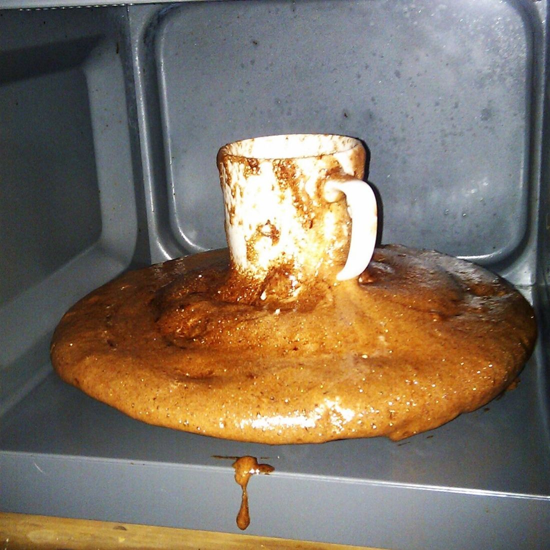 brownie in a mug explosion