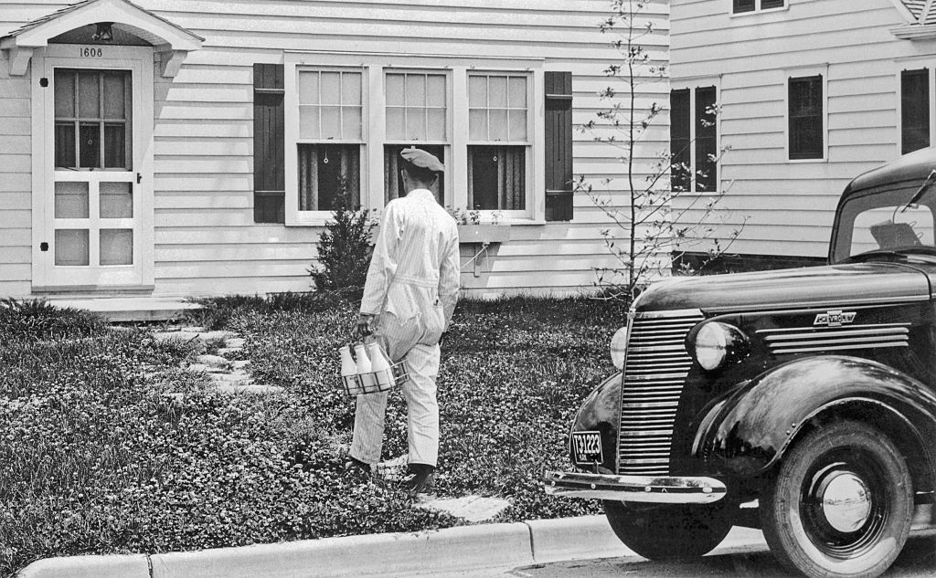 Man delivering milk