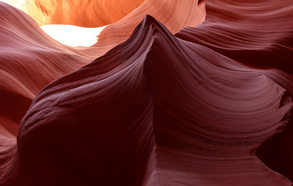 a view of the red rock formations in antelope canyon, arizona