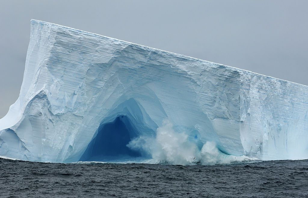 a frozen wave crashing in the oceans