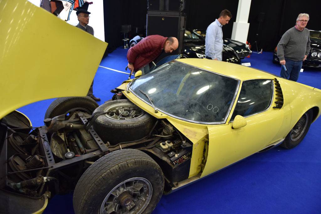 yellow car at auction