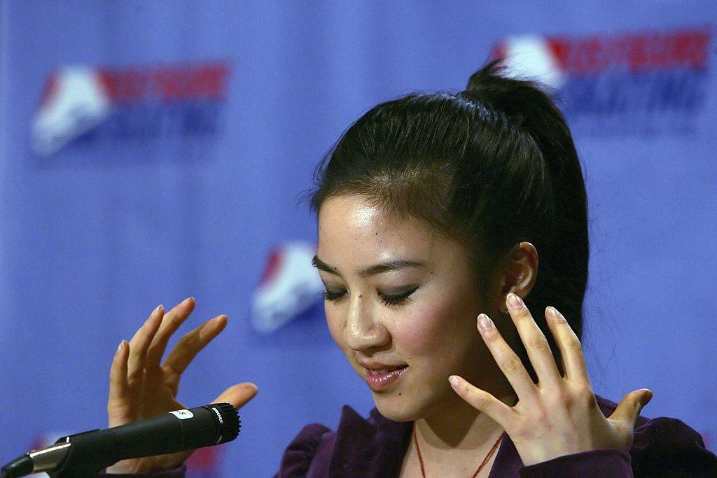 michelle kwan holds a press conference